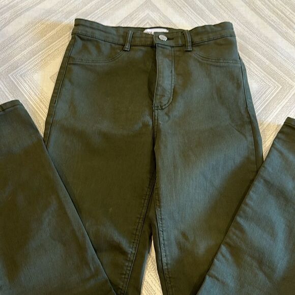 Zara Women’s Army Green Stretch Skinny Jeans Size 4 - Picture 3 of 6